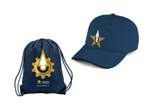 union county branded hat and bag